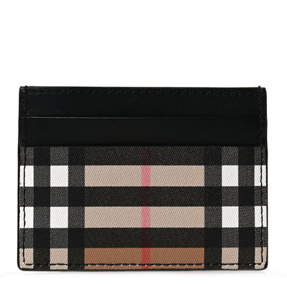Burberry Vintage Check Calfskin Card Case Black 1 of 9