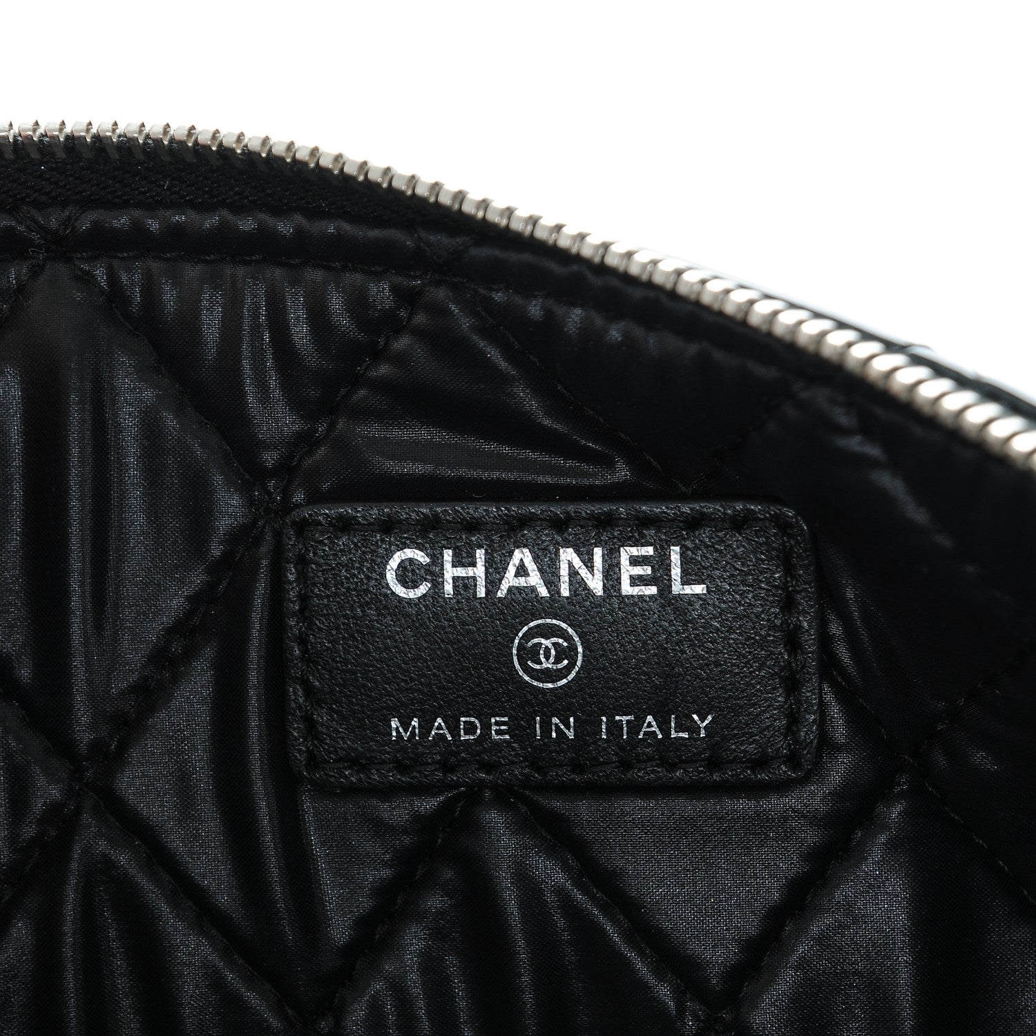 Chanel Patent Calfskin Quilted Medium Cosmetic Case Black 6 of 7