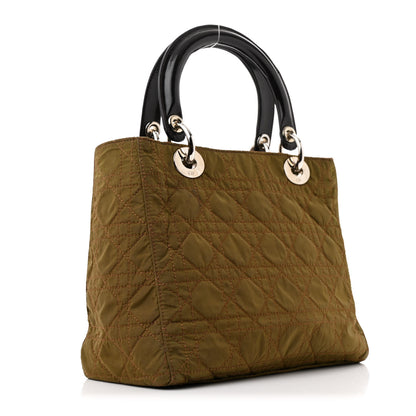 Christian Dior Nylon Cannage Medium Lady Dior Brown 3 of 11