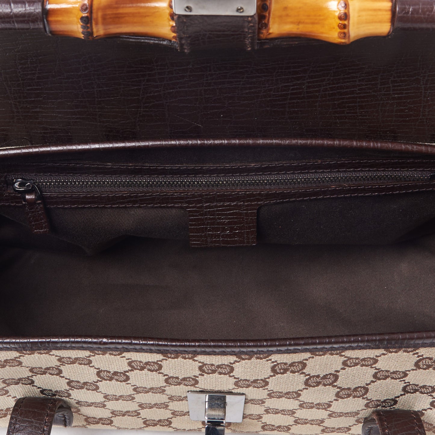 Monogram Bamboo Bullet Bag Dark Brown