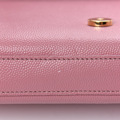 Saint Laurent Grain De Poudre Small Classic Monogram Kate Satchel Old Rose 8 of 16
