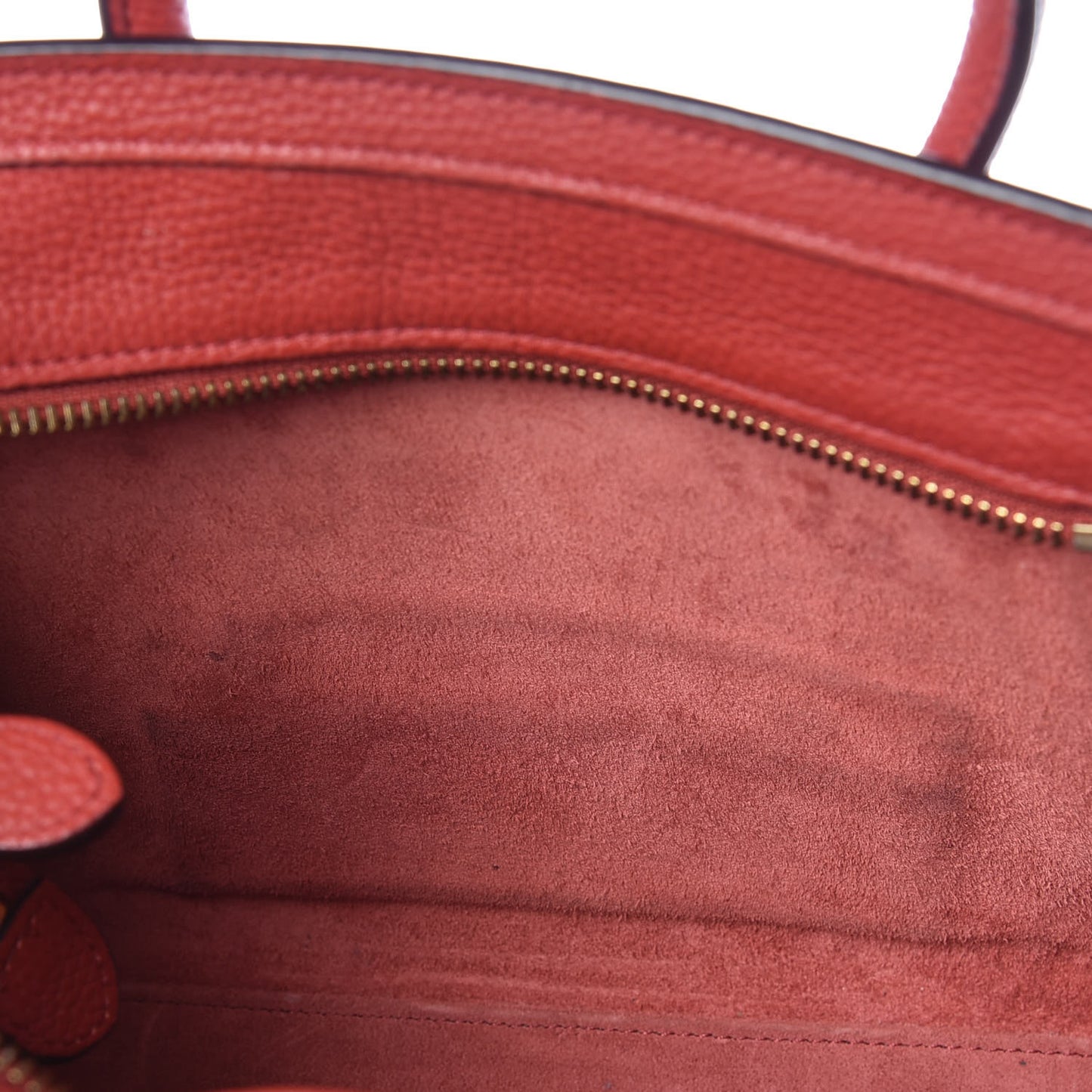 Baby Grained Calfskin Nano Luggage Red