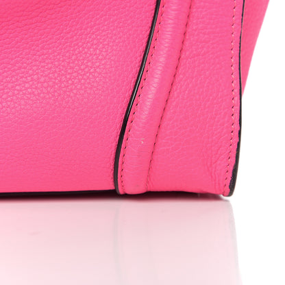 Celine Drummed Calfskin Mini Luggage Fluo Pink 8 of 11