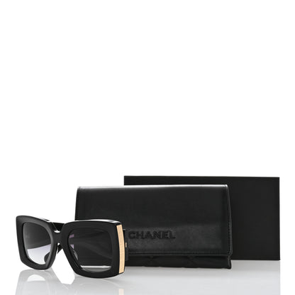 Chanel Acetate Rectangle Sunglasses 5435 Black 8 of 8