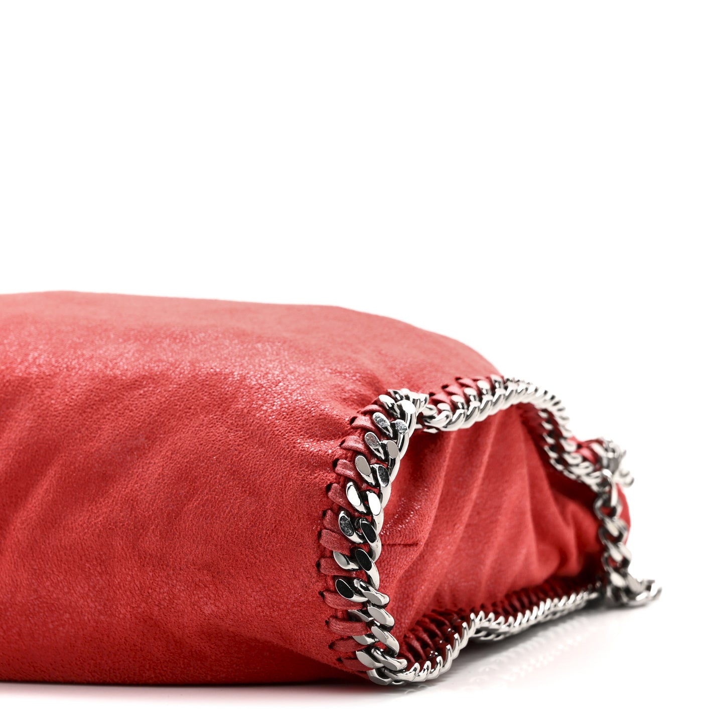 Shaggy Deer Falabella Fold Over Tote Red