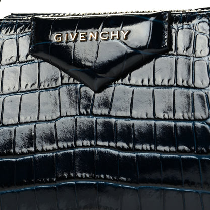 Givenchy Calfskin Crocodile Embossed Nano Antigona Navy 5 of 5