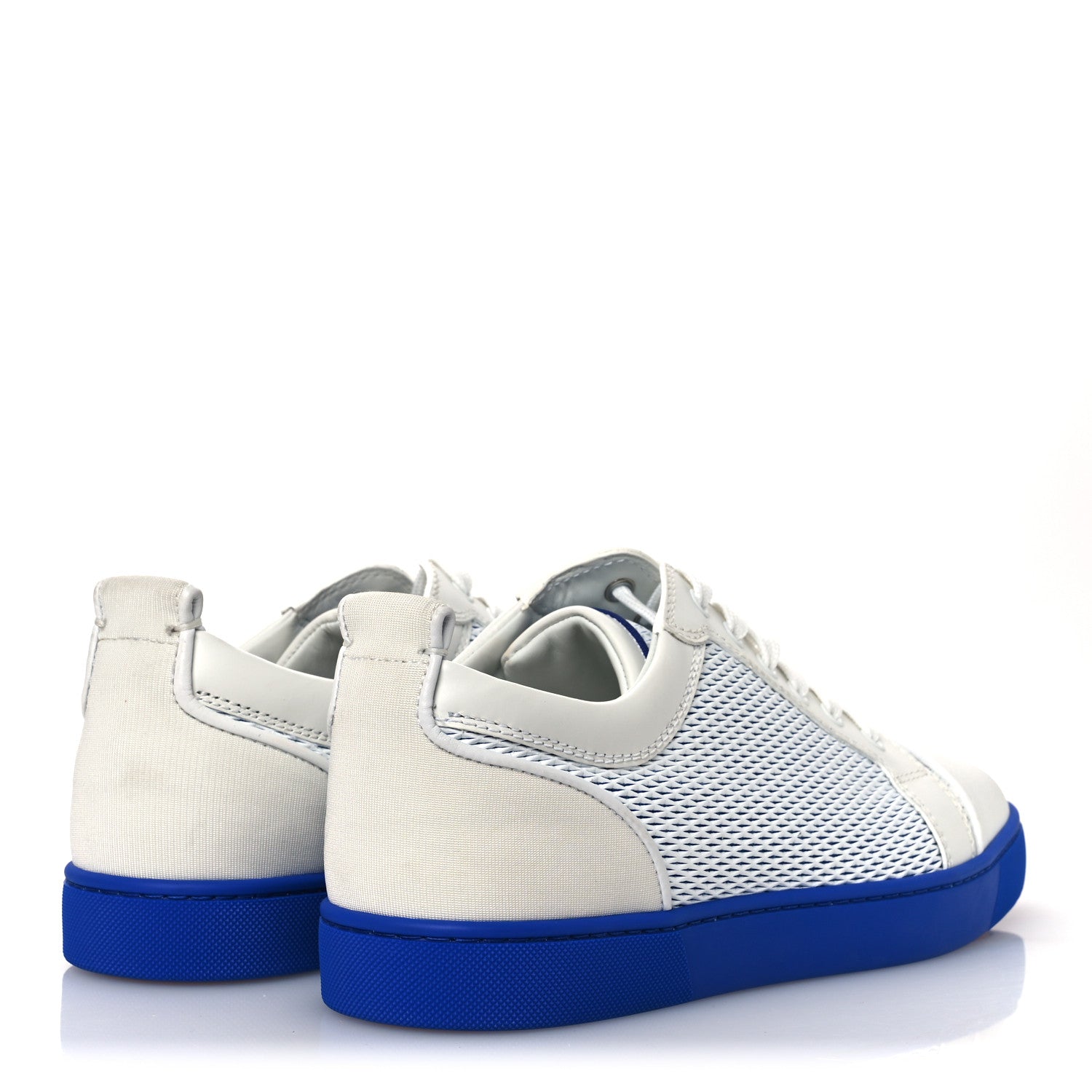 Christian Louboutin Calfskin Mens Louis Junior Orlato Flat Sneakers 43.5 White Blue 5 of 11