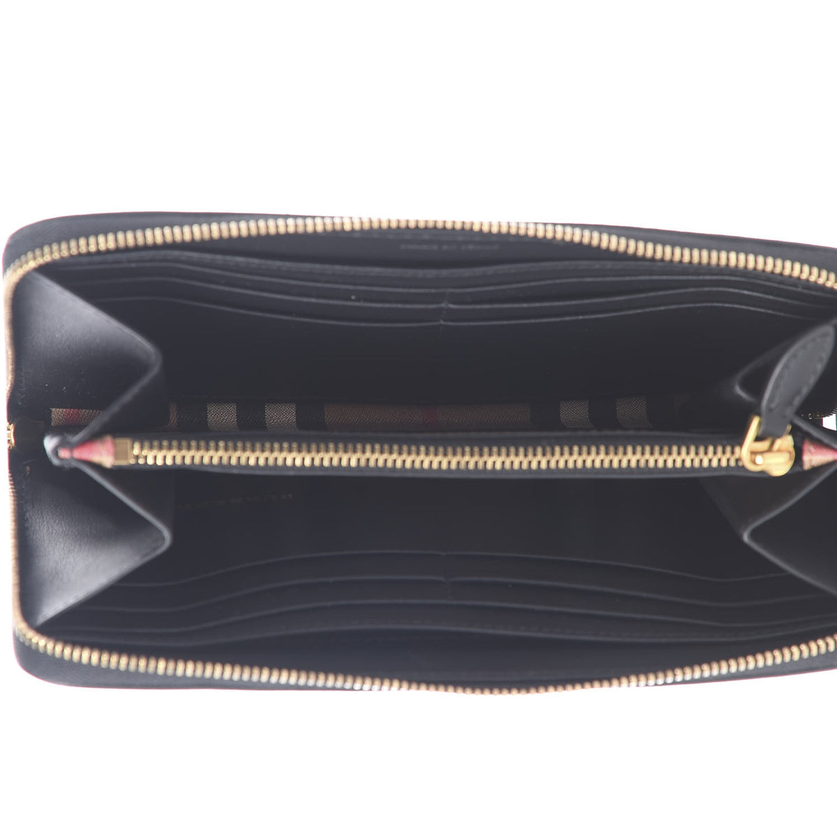 Vintage Check Elmore Zip Around Wallet Black