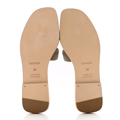 Hermes Epsom Oran Sandals 36 Etoupe 5 of 9