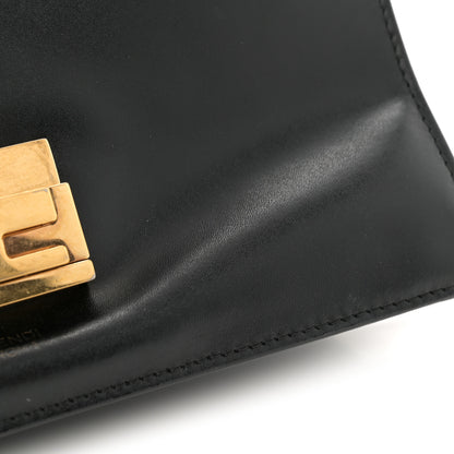 Fendi Vitello Liberty Bi-Color FF 1974 Embossed Chain Strap Kan U Shoulder Bag Black Maya 12 of 16
