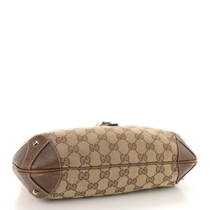 Gucci Monogram Piston Lock Jackie O Hobo Dark Brown 4 of 12