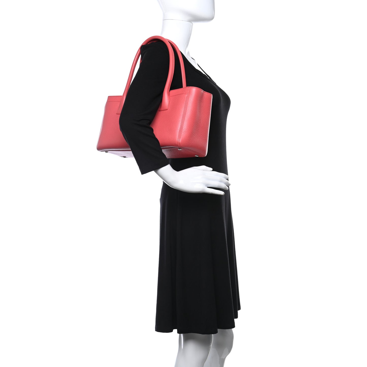 Calfskin Small Cerf Executive Shopper Tote Pink