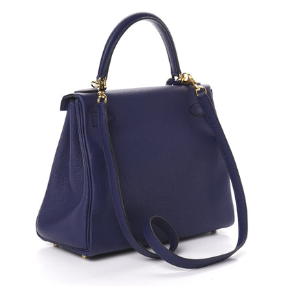 Hermes Togo Kelly Retourne 28 Bleu Encre 4 of 16