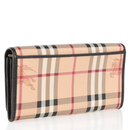 Burberry Haymarket Check Winsley Continental Wallet Chocolate 3 of 8