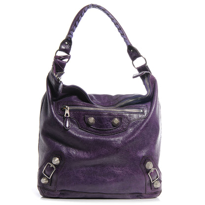 Balenciaga Chevre Giant 21 Silver Hardware Day Hobo Violet 1 of 7