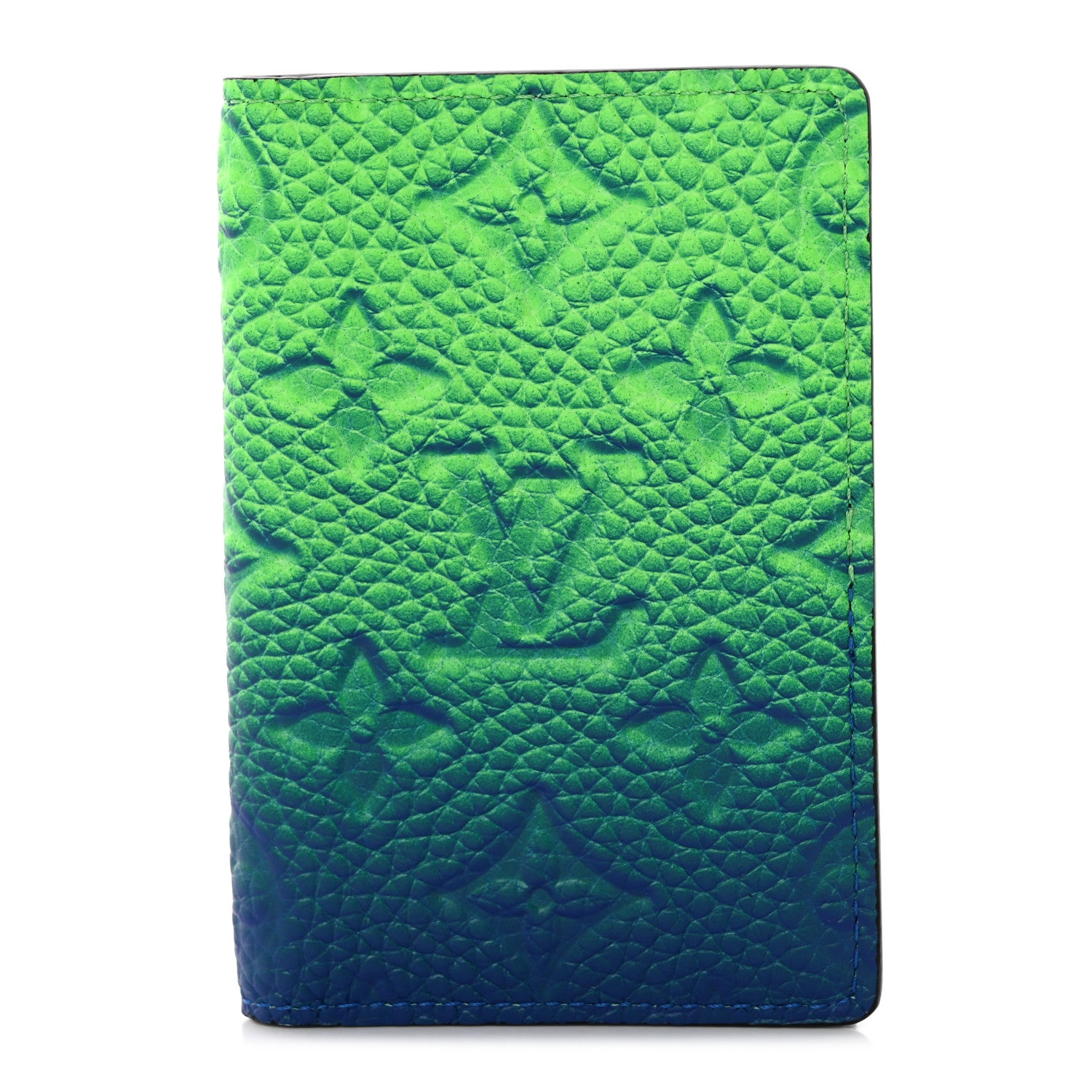 Louis Vuitton Taurillon Illusion Pocket Organizer Bleu Vert 1 of 7