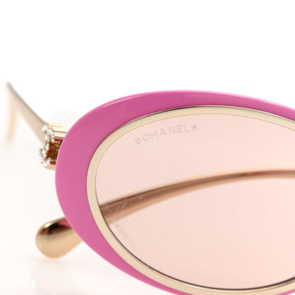Chanel Metal Oval Pearl Sunglasses 71708 Pink 7 of 8