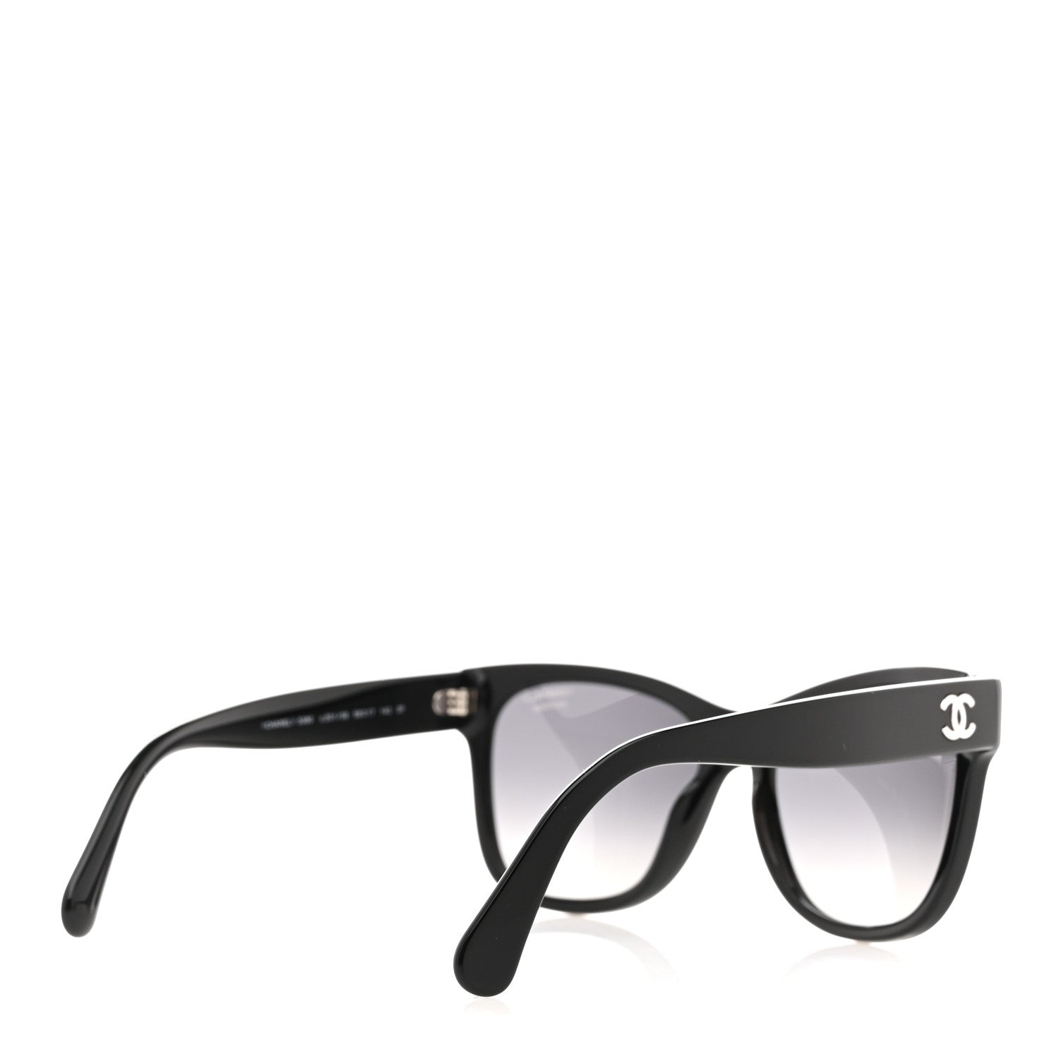 Chanel Acetate Polarized Square CC Sunglasses 5380 Black 4 of 8