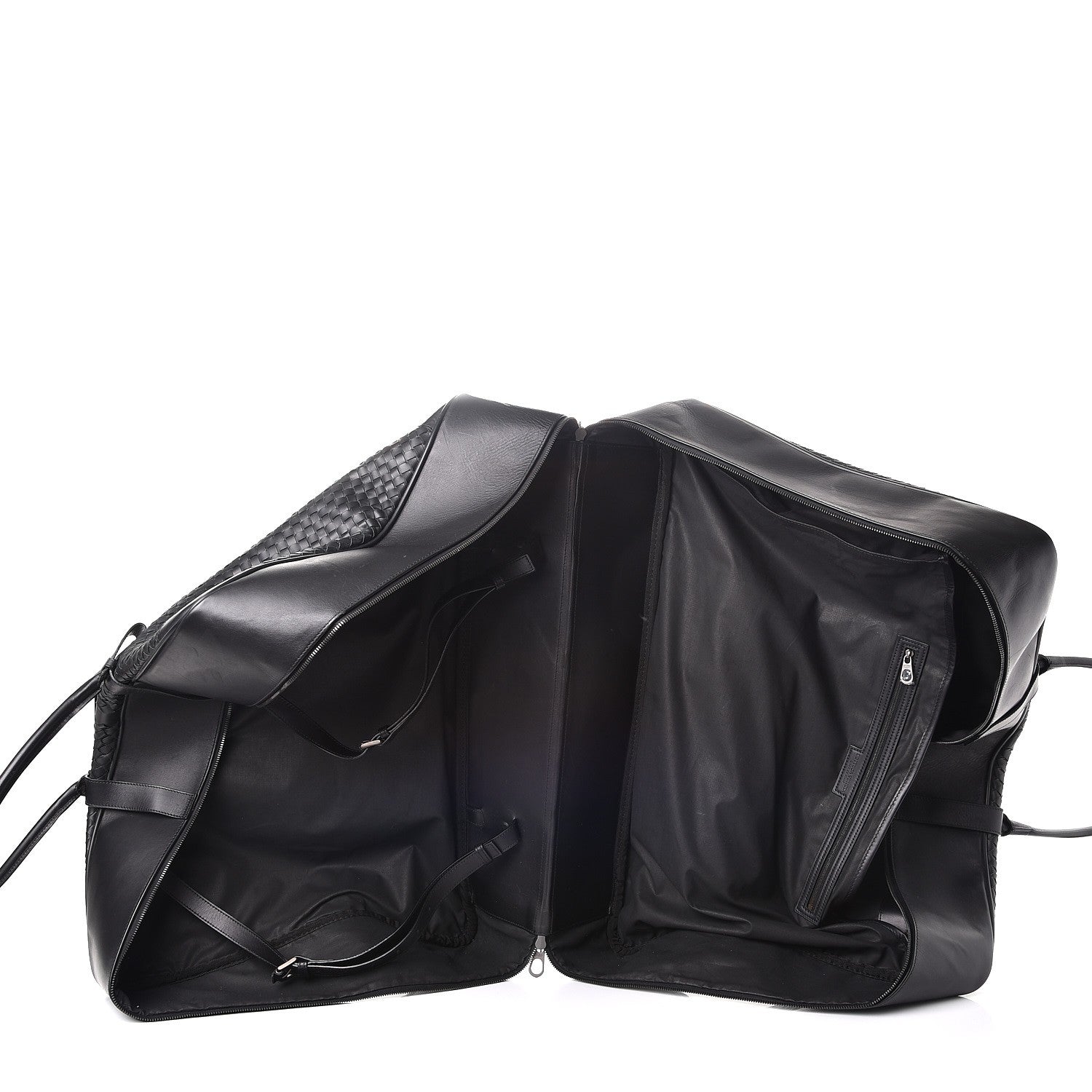 Bottega Veneta Nappa Intrecciato Luggage Travel Bag Nero Black 5 of 15