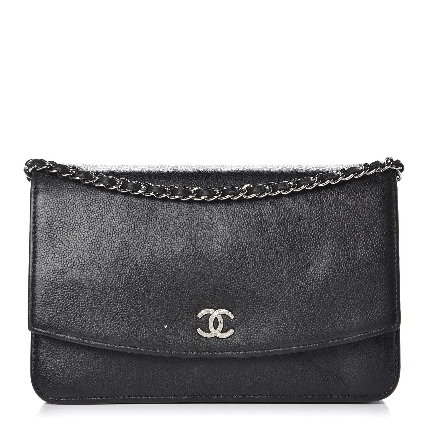 Chanel Caviar Sevruga Wallet On Chain WOC Black 1 of 23