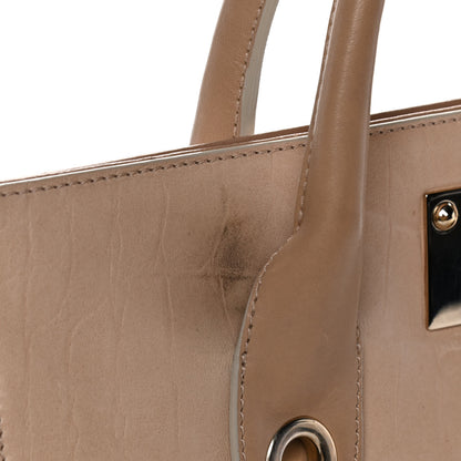 Jimmy Choo Crocodile Embossed Calfskin Riley Tote Beige 17 of 22