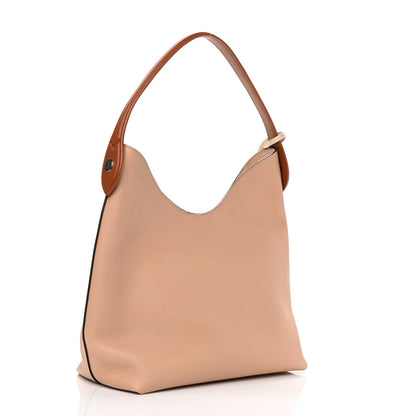 Louis Vuitton Calfskin Lockme Hobo Beige 4 of 10