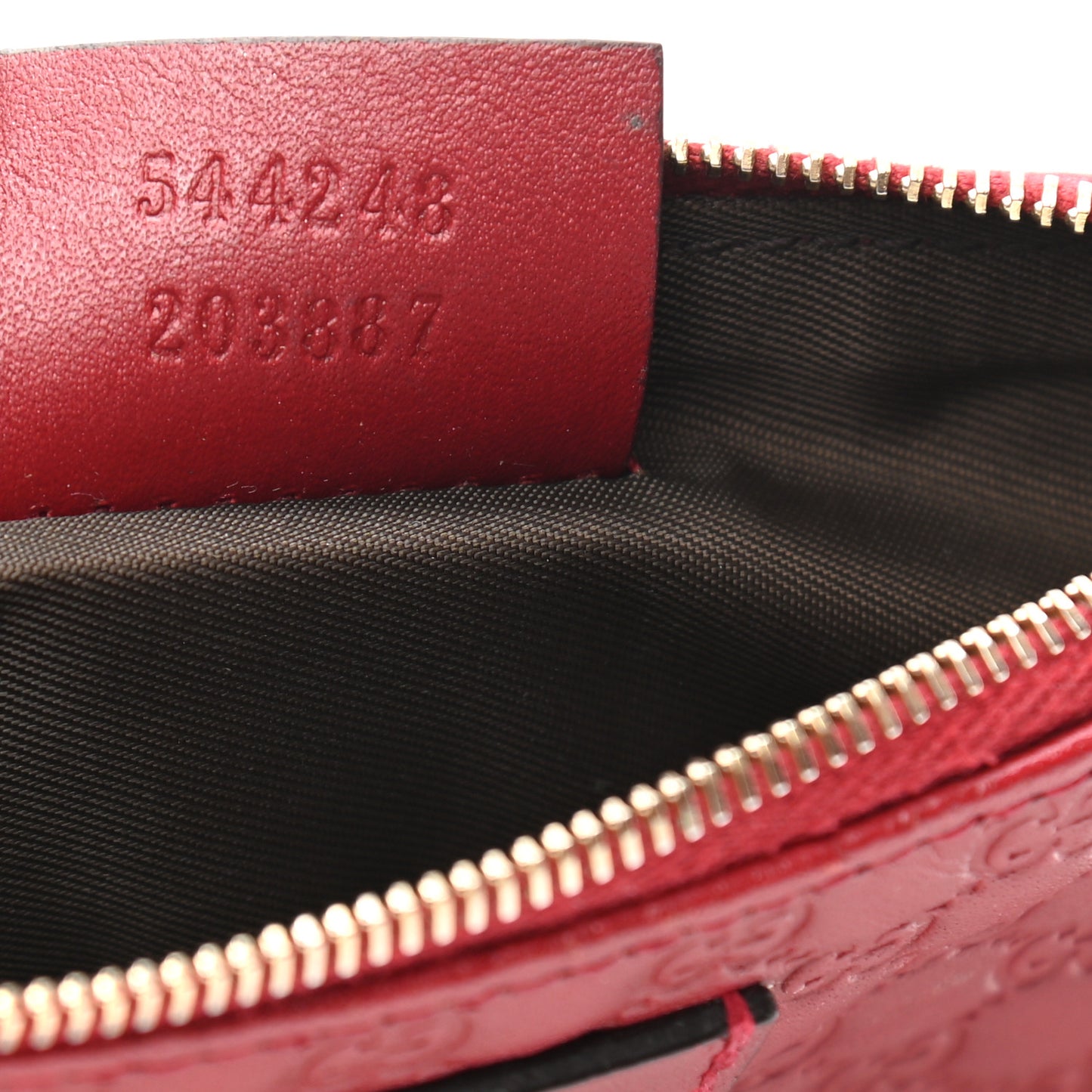 Microguccissima Key Ring Coin Case Hibiscus Red