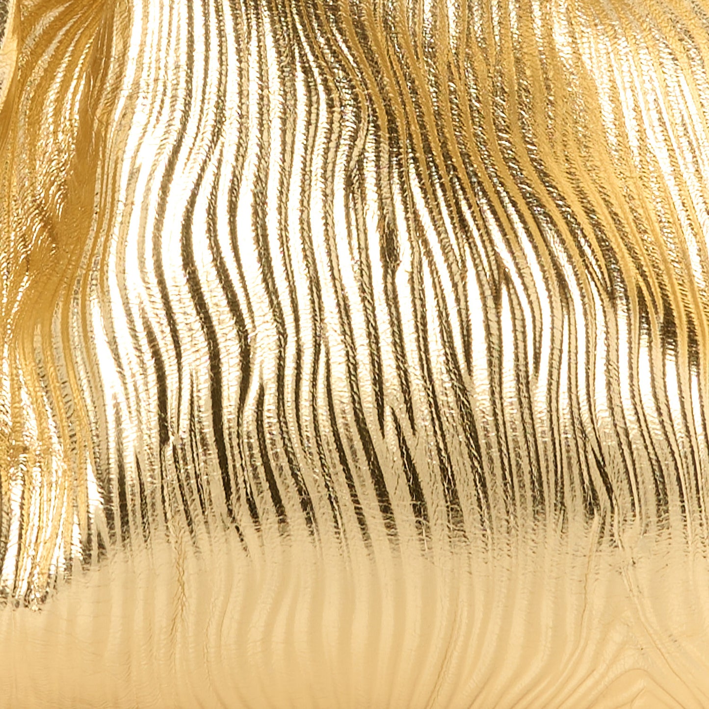 Metallic Bark Calfskin Embossed The Pouch Oversized Clutch Oro