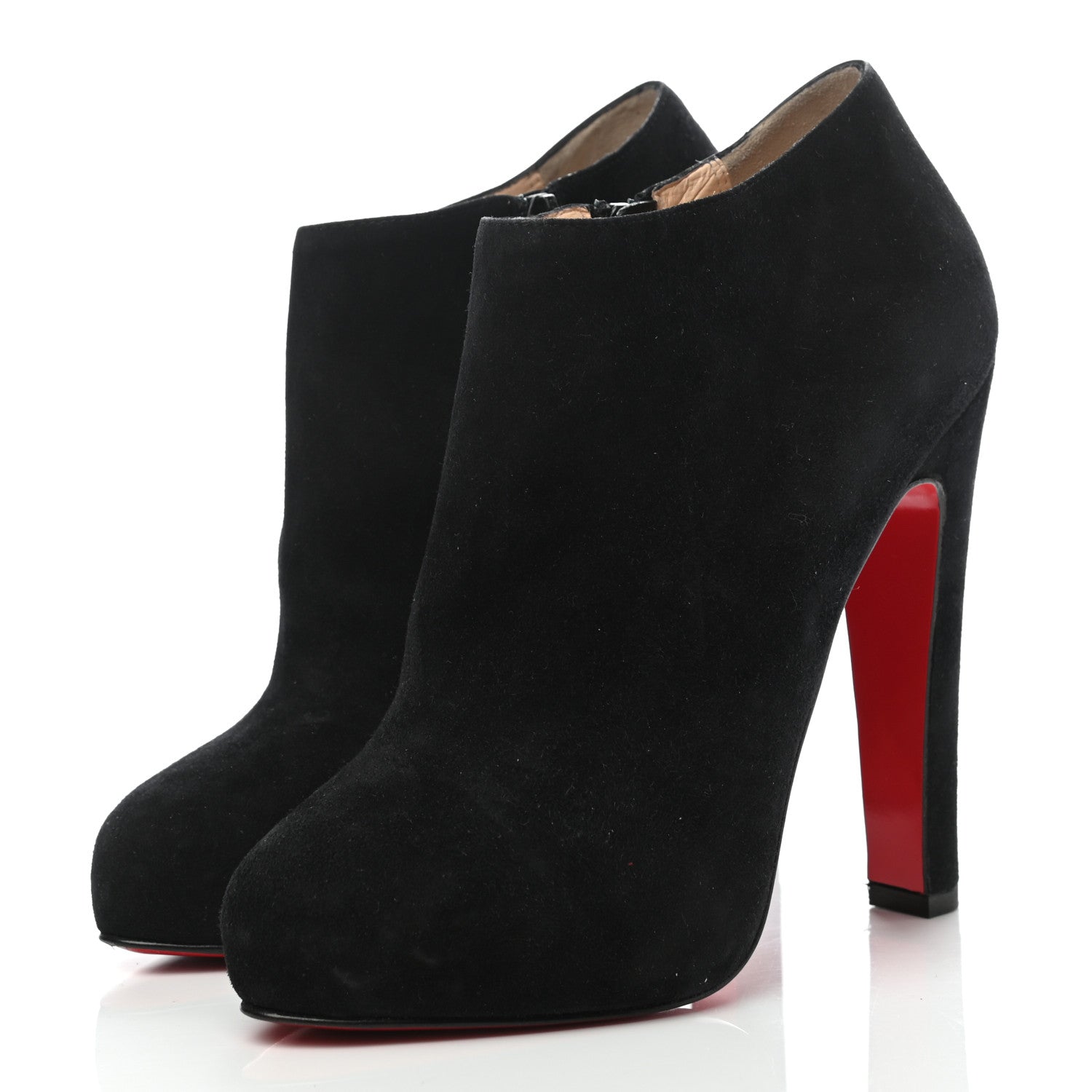 Christian Louboutin Suede Vicky 140 Ankle Booties 37 Black 3 of 7