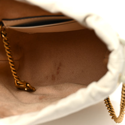 Gucci Calfskin Matelasse Mini GG Marmont 2.0 Bucket Bag White 5 of 10