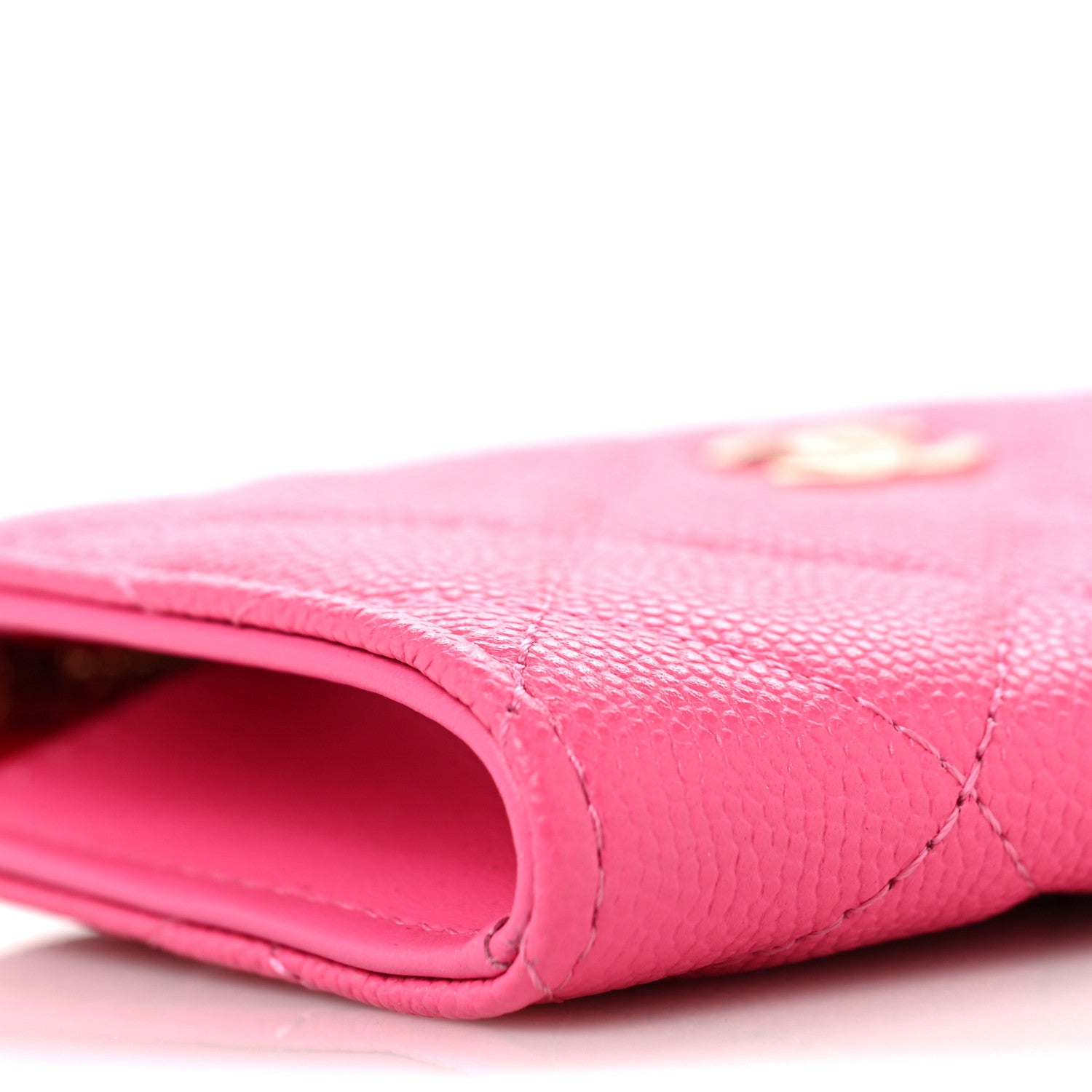 Chanel Caviar Quilted Zipped Key Holder Case Pink 8 of 10
