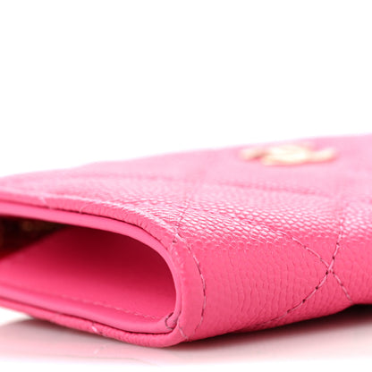 Chanel Caviar Quilted Zipped Key Holder Case Pink 8 of 10