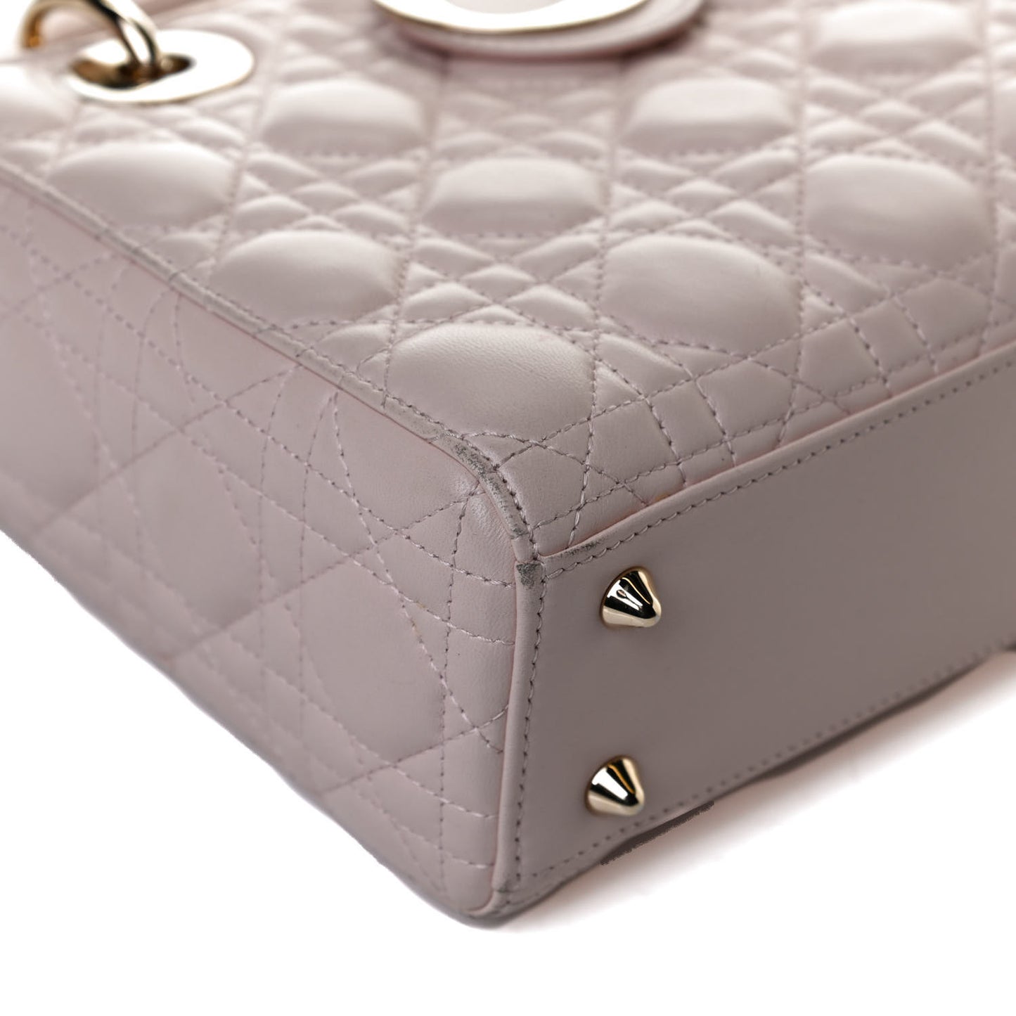 Lambskin Cannage Small Lucky Badges My Lady Dior Pink