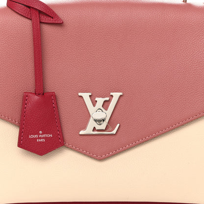 Louis Vuitton Soft Calfskin My Lockme Top Handle Rose Boudoir Lie De Vin Creme 8 of 10