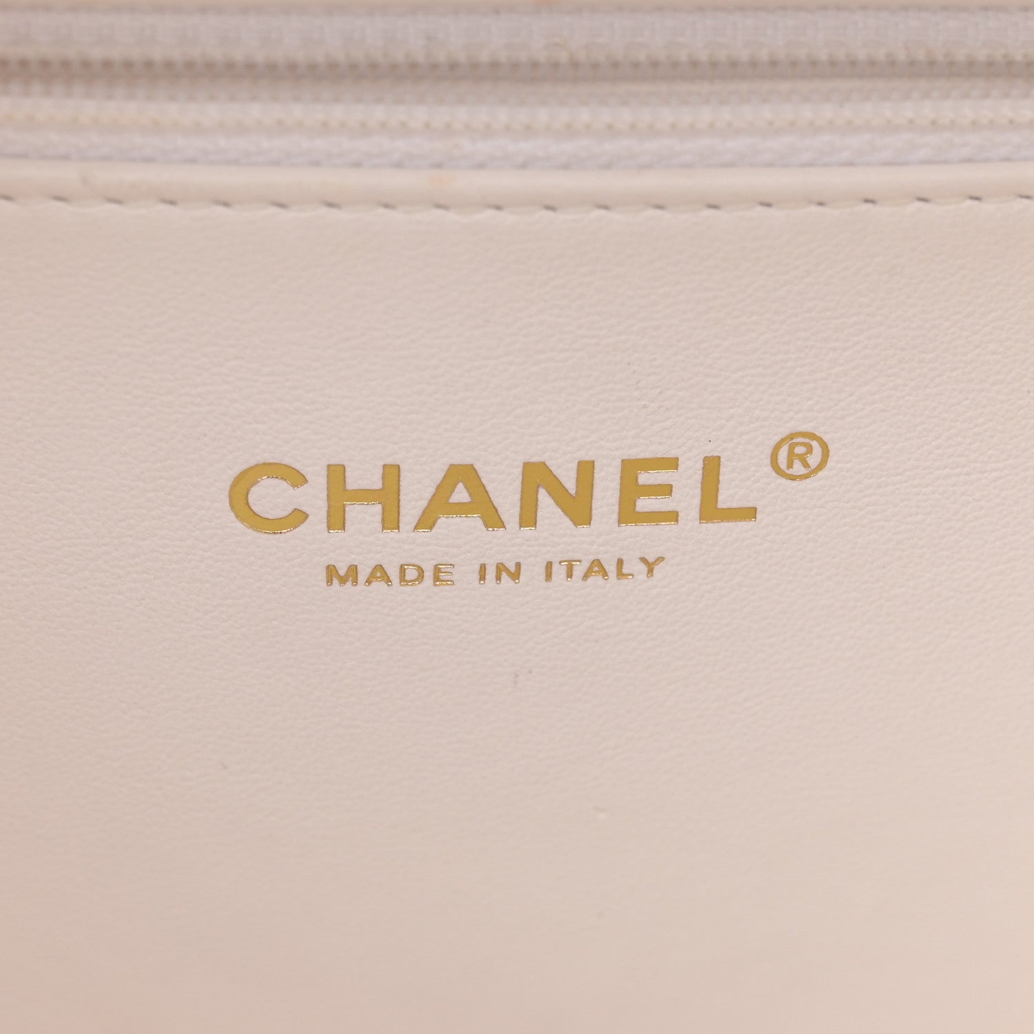 Chanel Goatskin Quilted Medium CC Filigree Vanity Case White 6 of 15