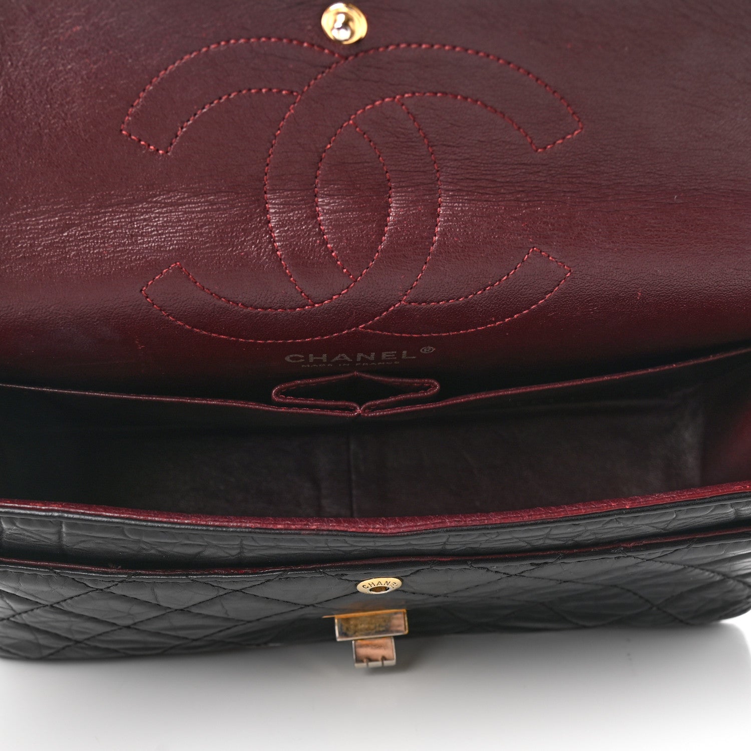 Chanel Aged Calfskin Quilted 2.55 Reissue 226 Flap Navy Blue 5 of 11