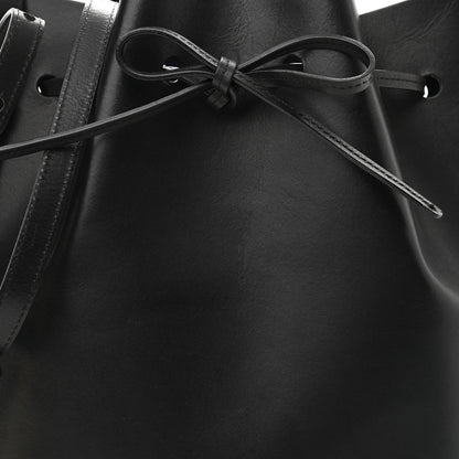 Mansur Gavriel Vegetable Tanned Calfskin Bucket Bag Black Royal 8 of 12