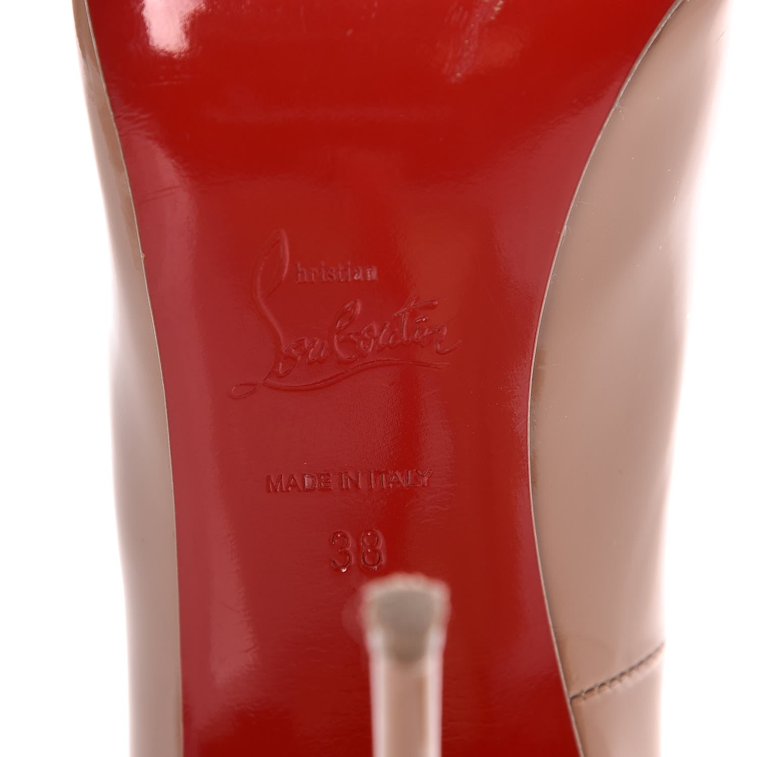 Christian Louboutin Patent So Kate 120 Pumps 38 Nude 8 of 12