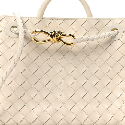 Bottega Veneta Nappa Intrecciato Small Andiamo Shoulder Bag White 7 of 9