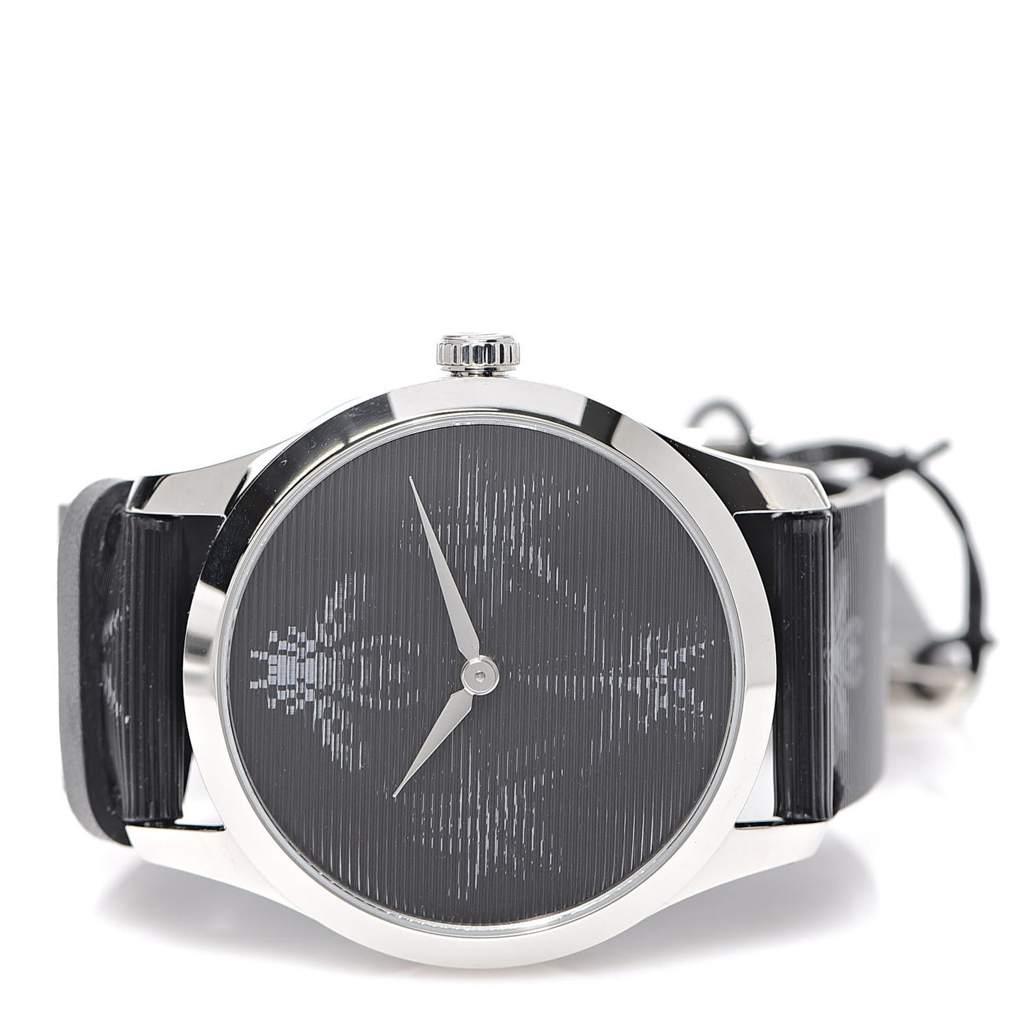 Stainless Steel Calfskin 38mm G-Timeless Bee Star Hologram Quartz Watch Black