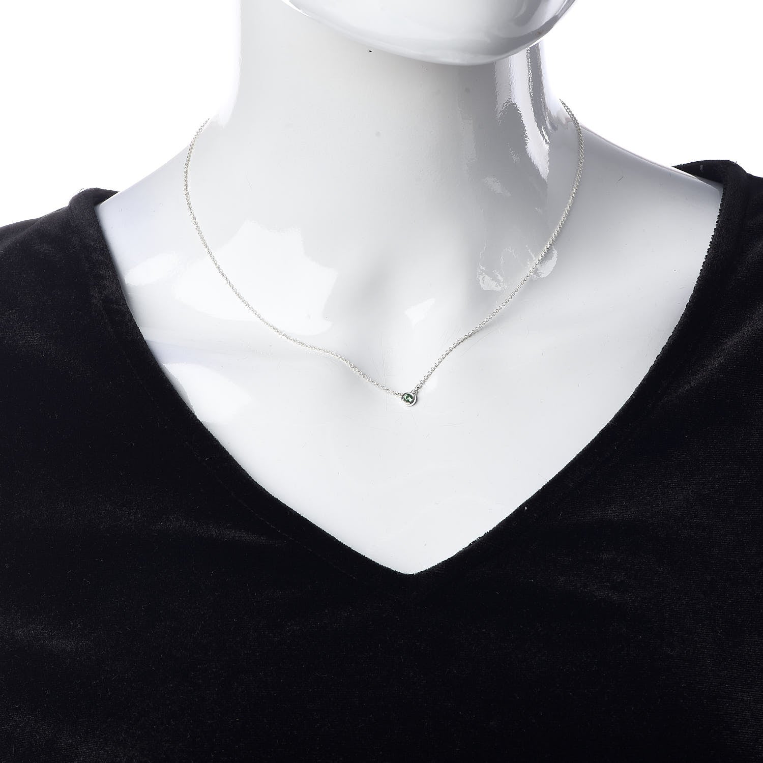 Tiffany Sterling Silver Tsavorite Color By The Yard Necklace 2 of 6