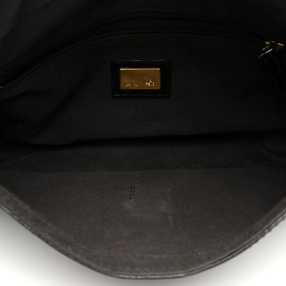 Fendi Vitello Naplak Medium Convertible Baguette Black 5 of 9