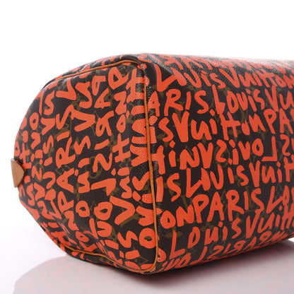 Louis Vuitton Monogram Graffiti Speedy 30 Orange 5 of 8