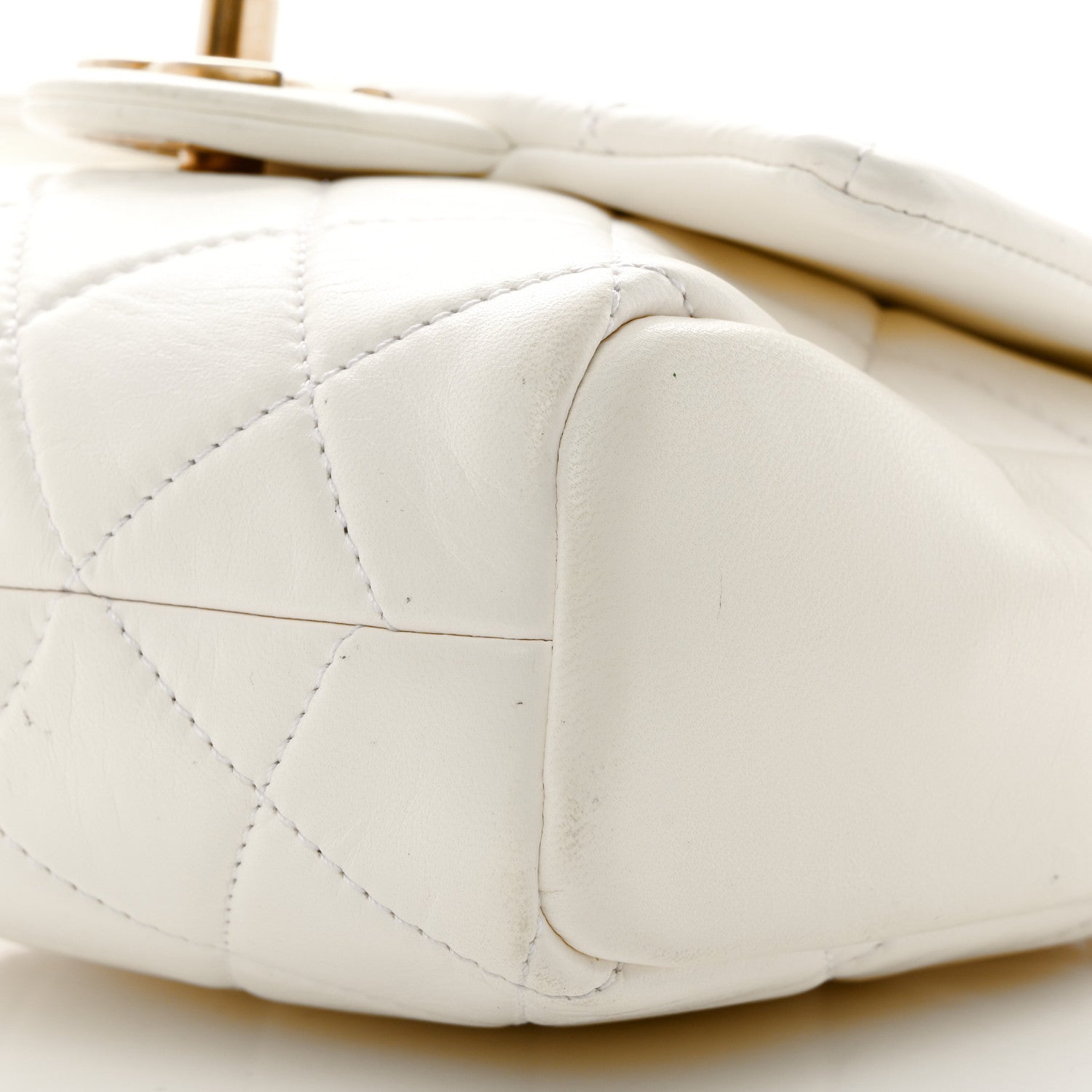 Chanel Lambskin Quilted Side-Packs Flap White 10 of 10