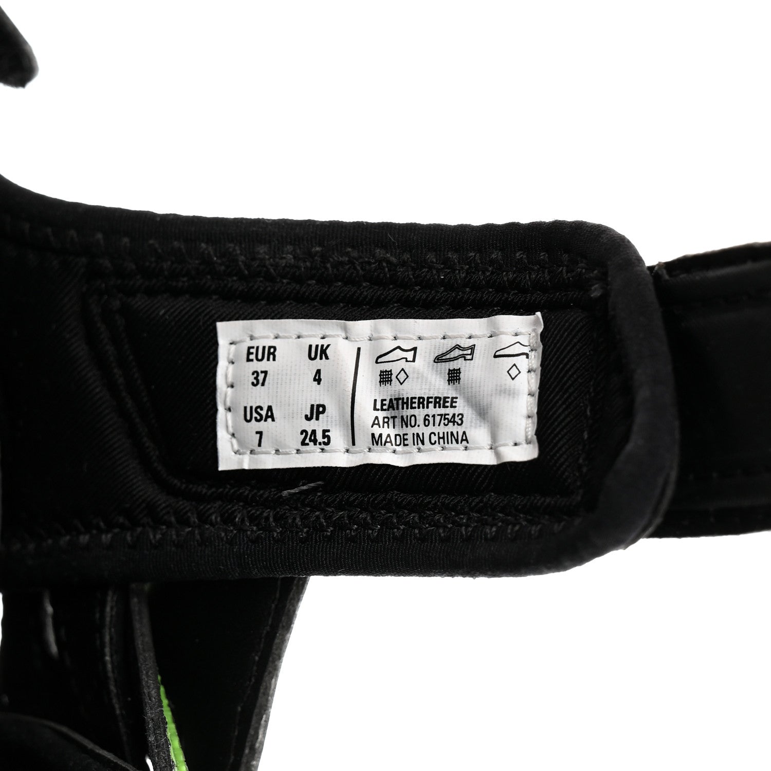 Balenciaga Rubber Neoprene Bi-Color Womens Track Sandals 37 Black Fluo Green 7 of 10