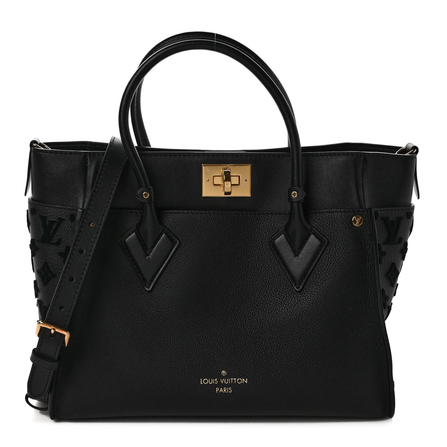 Calfskin Monogram Tufting On My Side Black