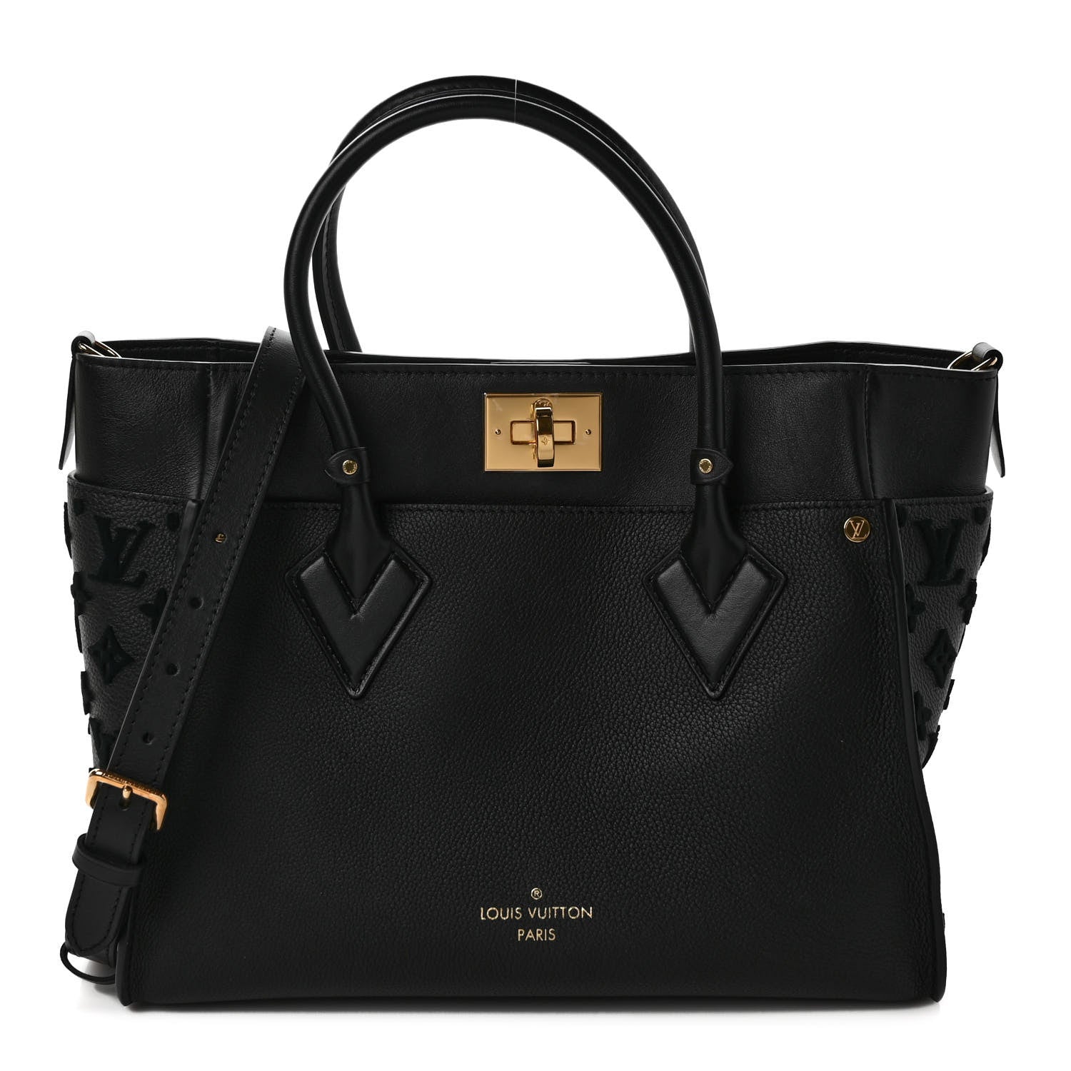 Louis Vuitton Calfskin Monogram Tufting On My Side Black 1 of 10