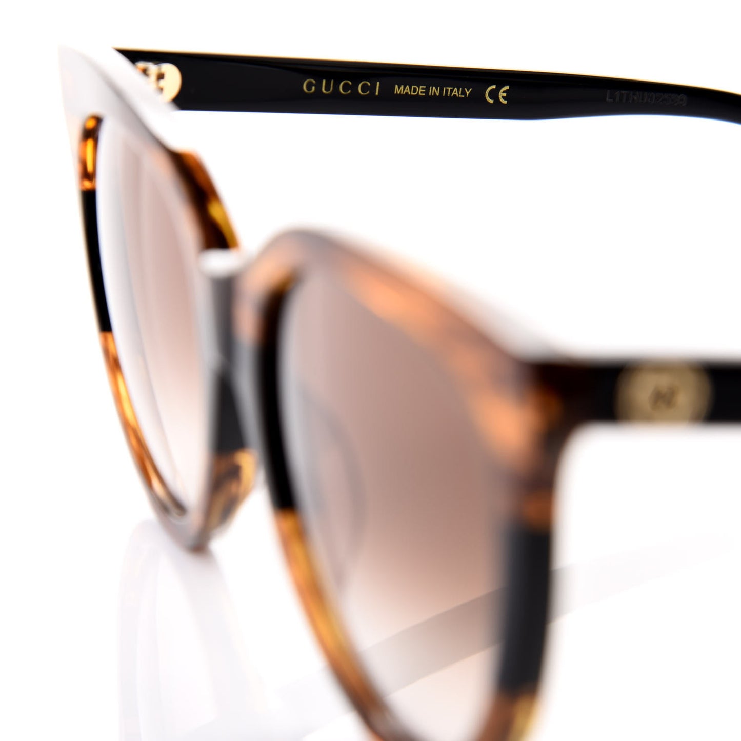 Acetate Cat Eye Sunglasses GG0179SA Havana Black Brown