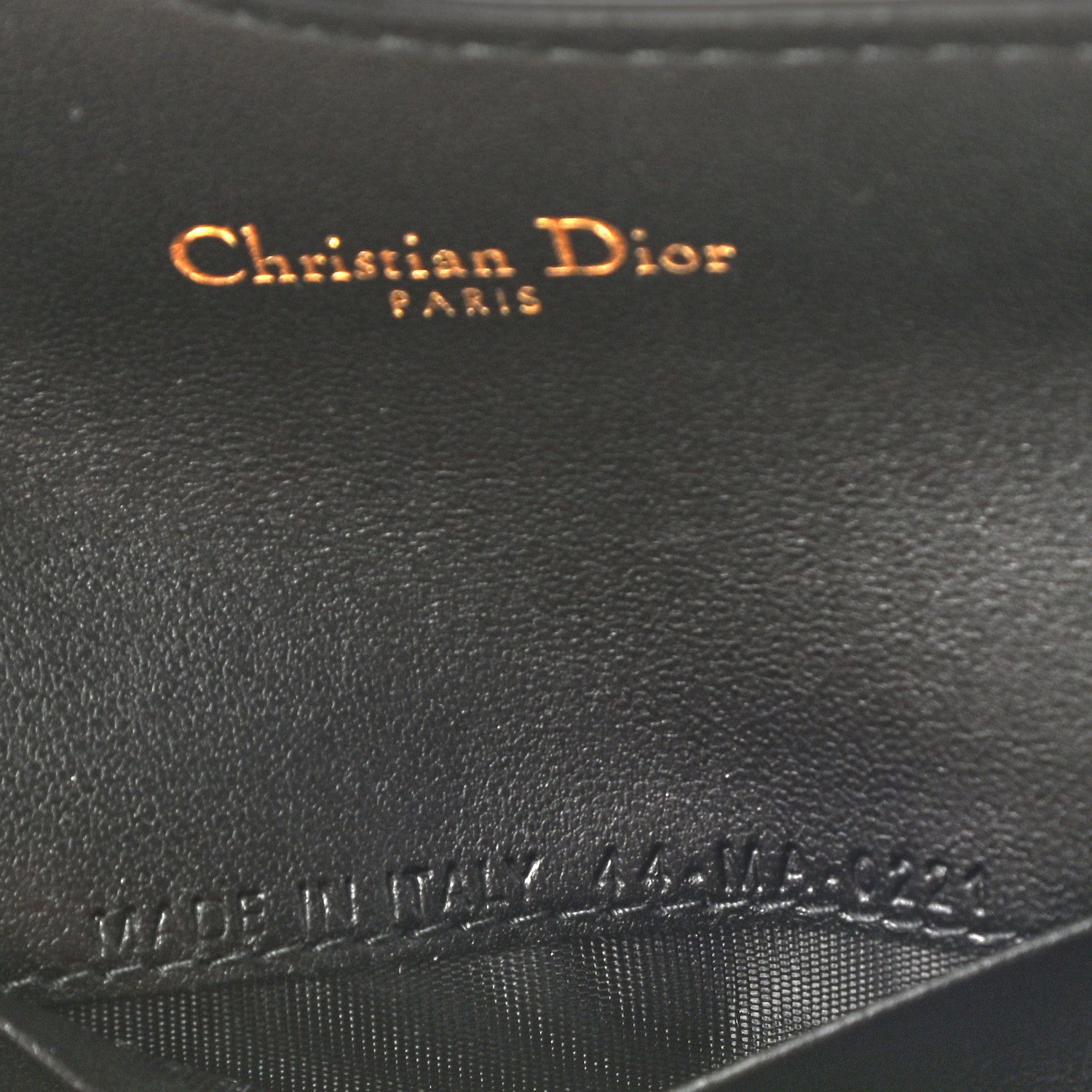 Christian Dior Grained Calfskin Saddle Card Holder Black 7 of 7