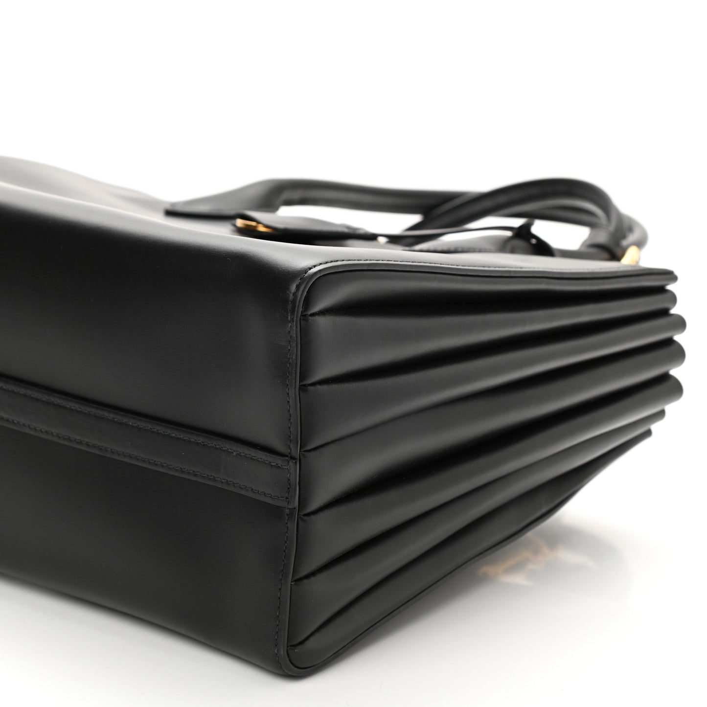 City Calfskin Medium Bibliotheque Tote Black